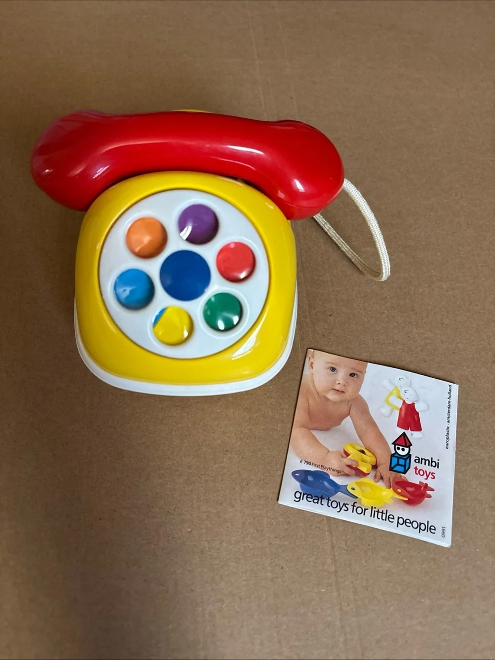 ambi toys Baby's First Phone - Red & Yellow Toy Telephone used